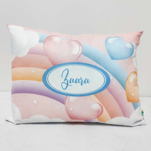 Personalized Hearts Printed Kids Pillow
